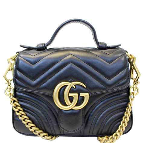 gucci swing mini leather top handle bag review|Gucci marmont top handle bag.